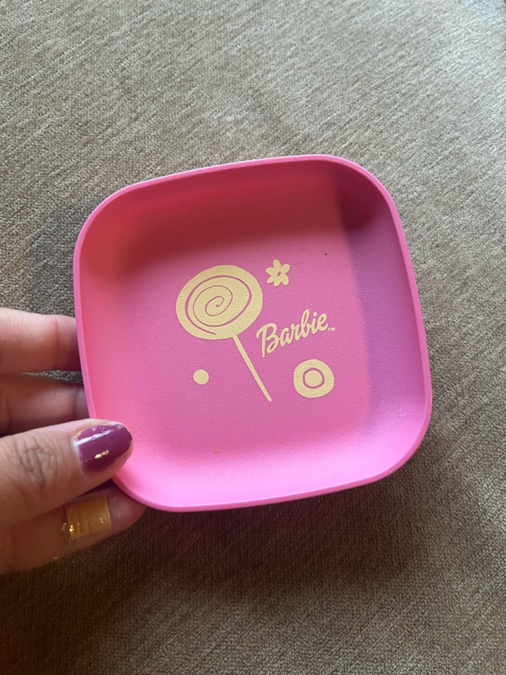 Vintage Barbie Tupperware mini toy plate